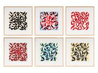 A Group of Six Works, 2007 Including Beginners , Beginner and Others , Bonfire , Silver Bonfire , Swinging Blue Door , and Swinging Door .