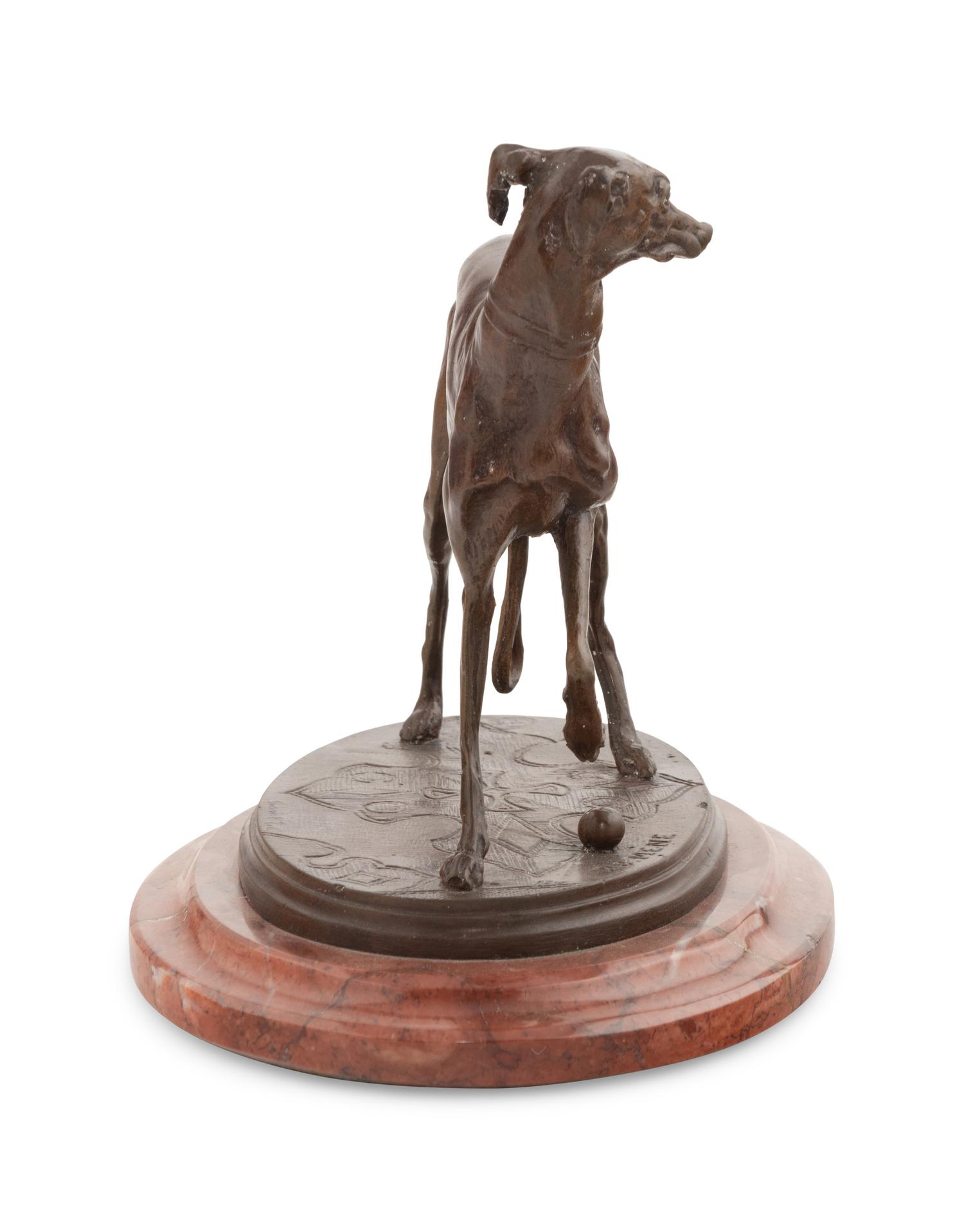 Three French Bronze Figures of Dogs