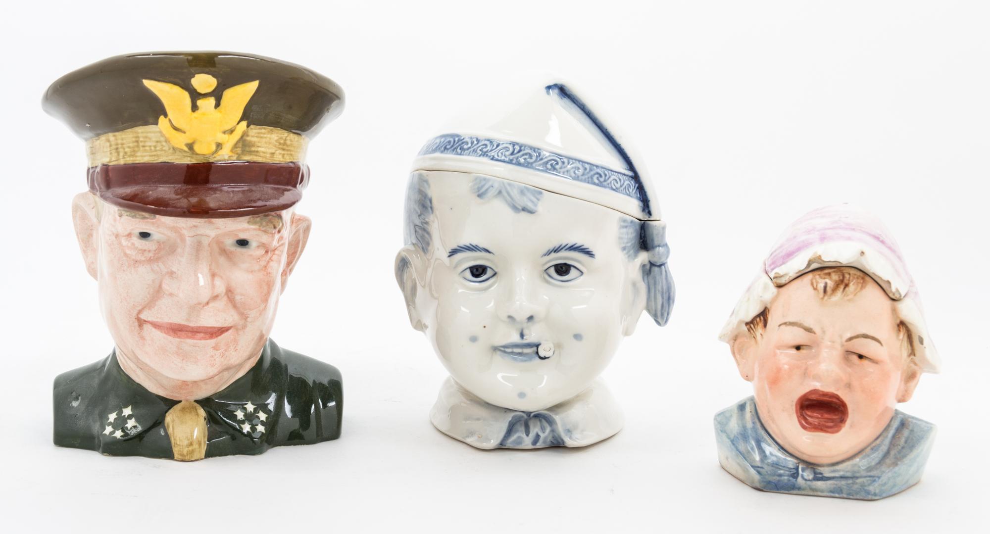 Three Porcelain Busts Height of tallest 7 1/2 inches. — 20TH CENTURY