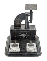 An American Painted Metal Postage Scale Standish Height 7 inches. — LATE 19TH/EARLY 20TH CENTURY