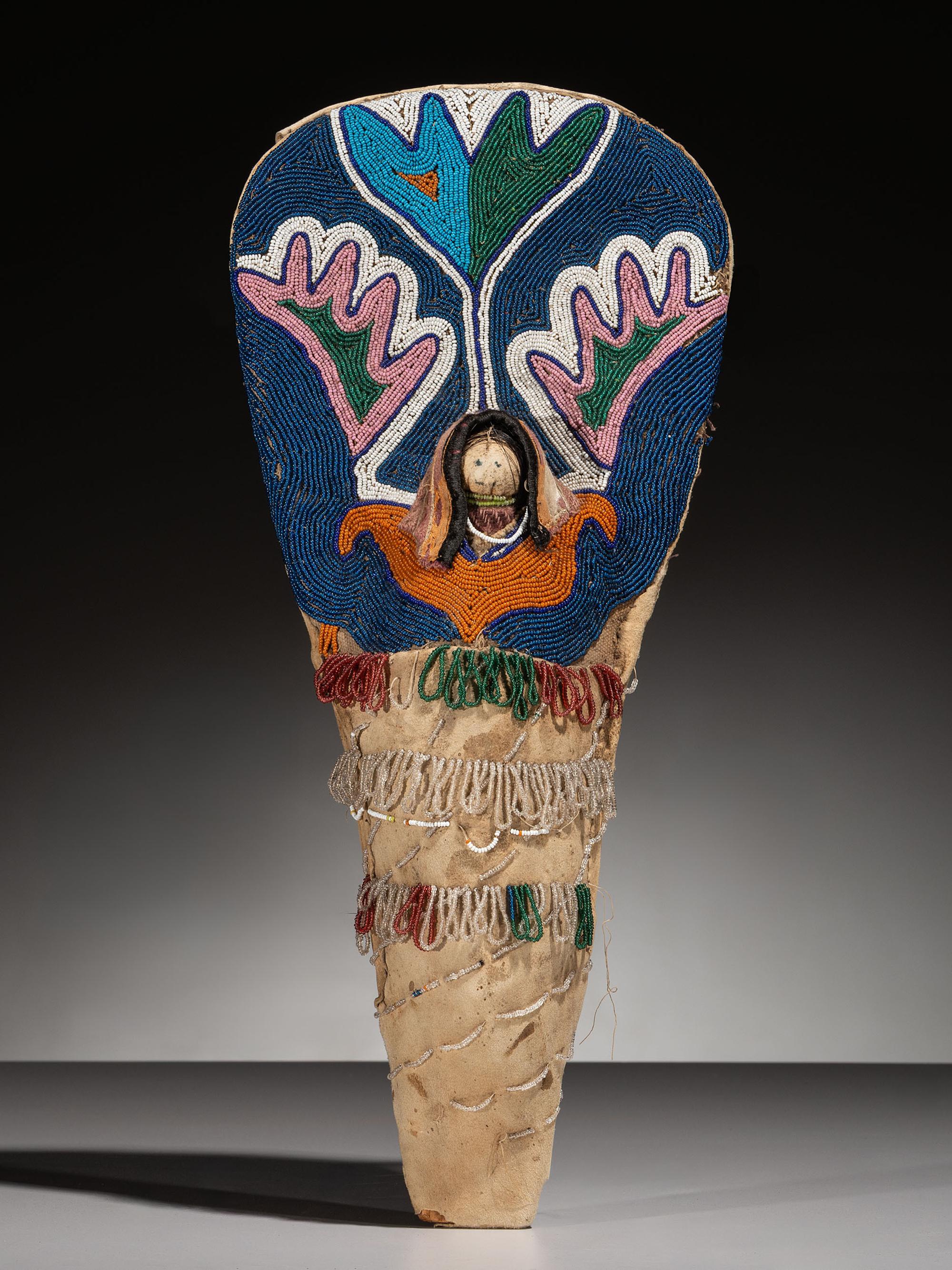 Ute Beaded Hide Doll Cradle