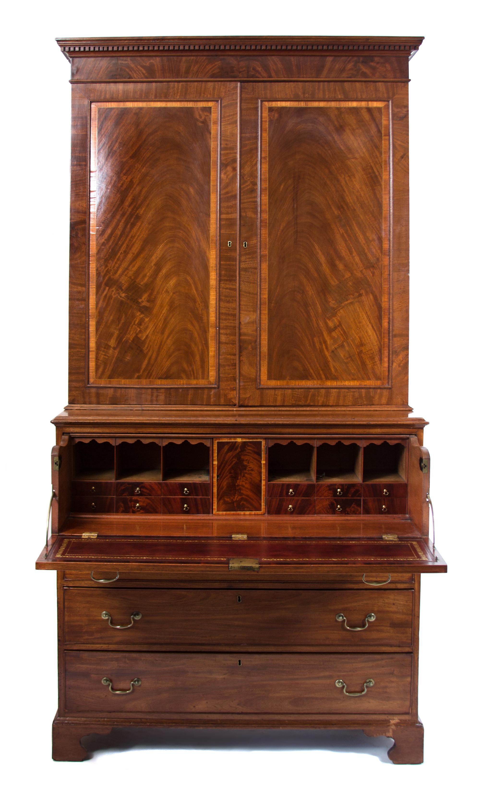 A George III Mahogany Secretary
