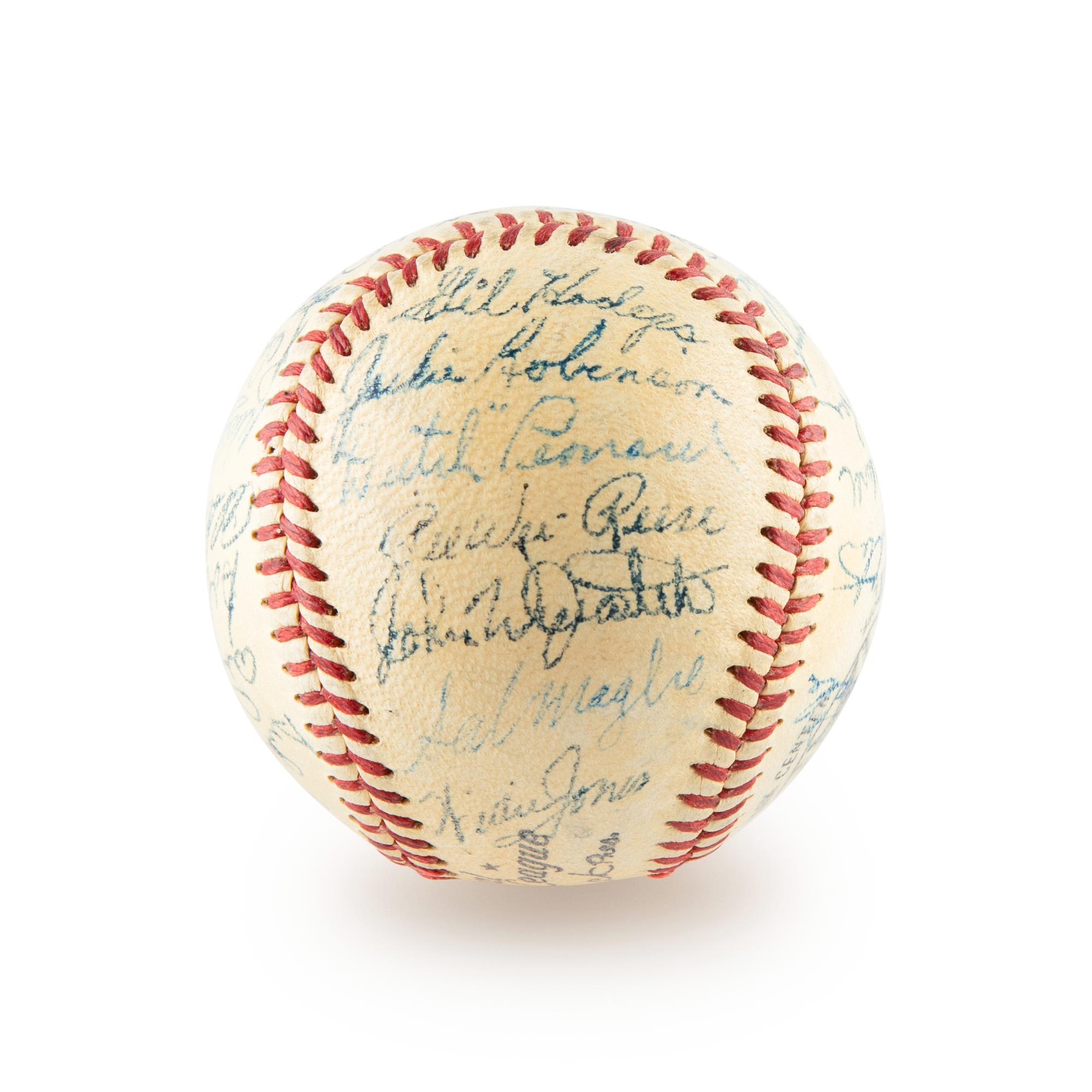 A 1951 National League All Star Team Signed Autograph Baseball Including Jackie Robinson (Beckett Authentication Services)