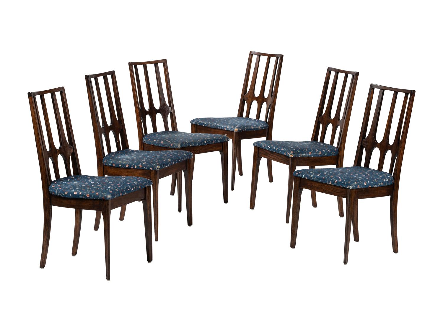 A Set of Six Broyhill Brasilia Dining Chairs