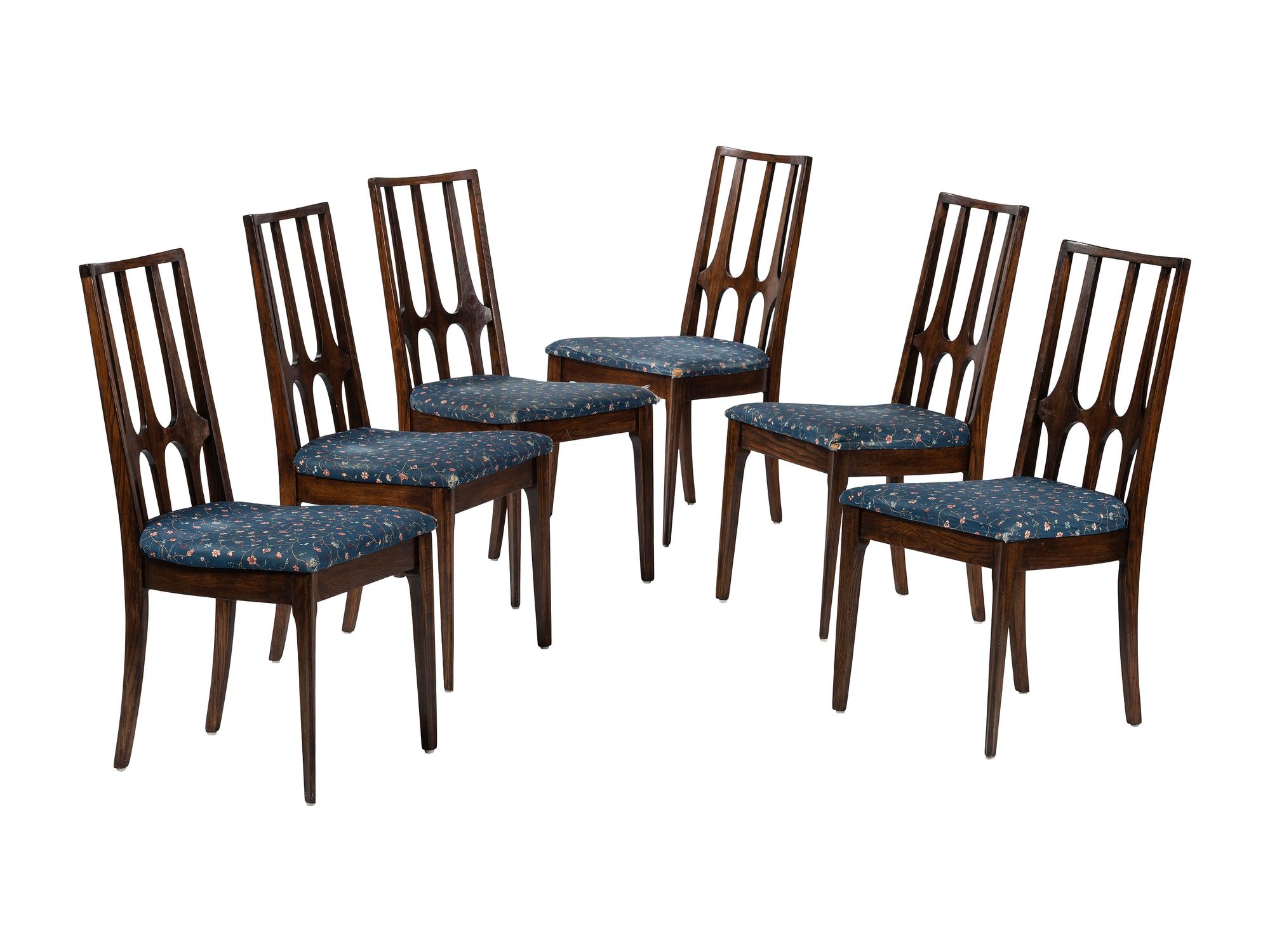A Set of Six Broyhill Brasilia Dining Chairs