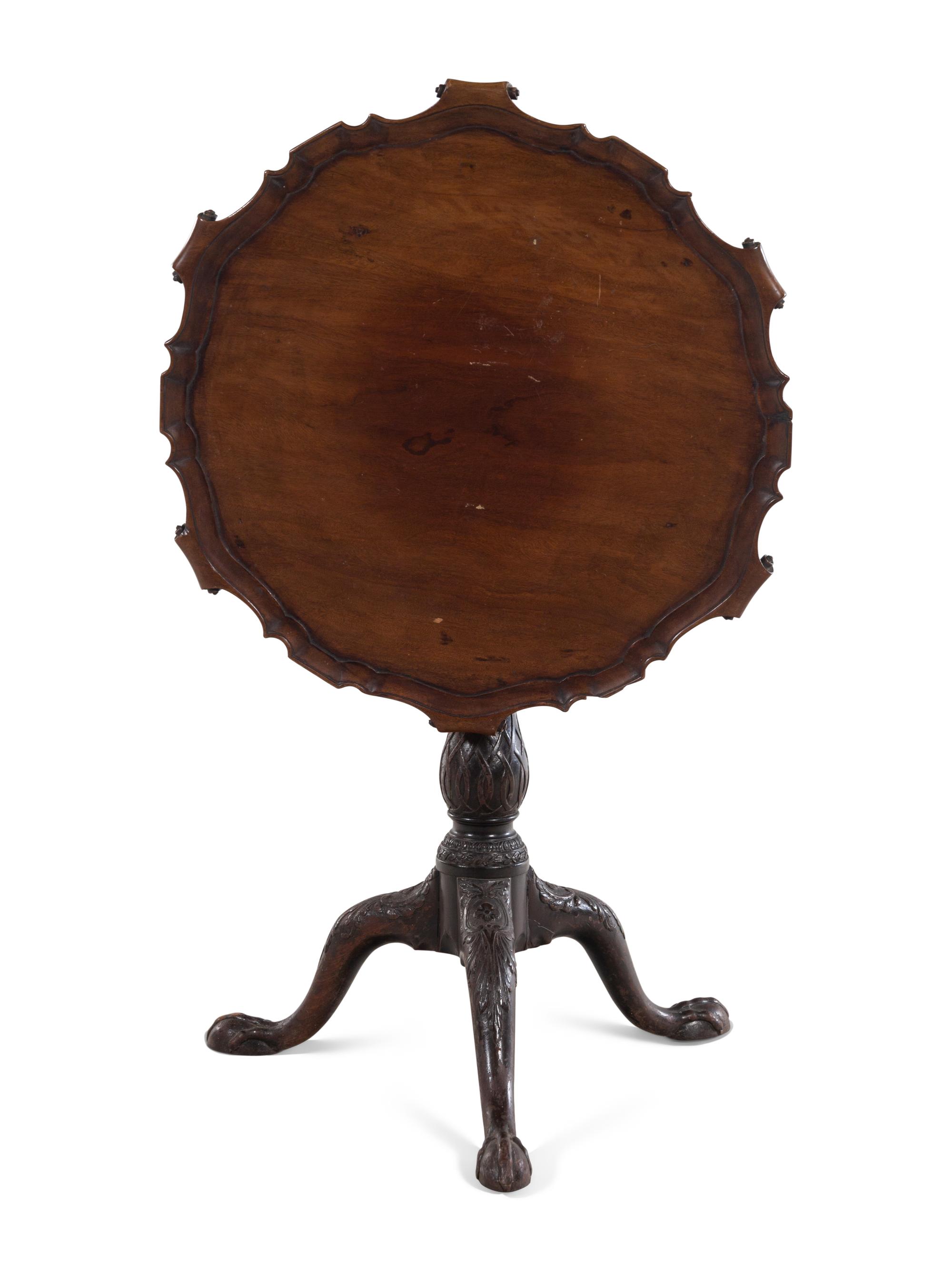 A George III Mahogany Tilt-Top Tea Table