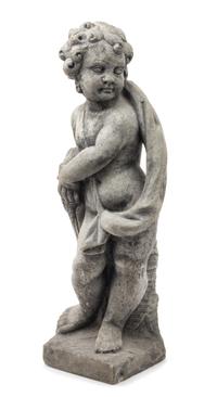 A Cast Stone Figure of a Putto — 19TH/20TH CENTURY