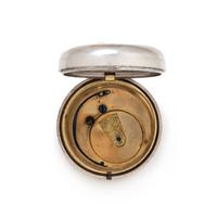 STERLING SILVER OPEN FACE POCKET WATCH