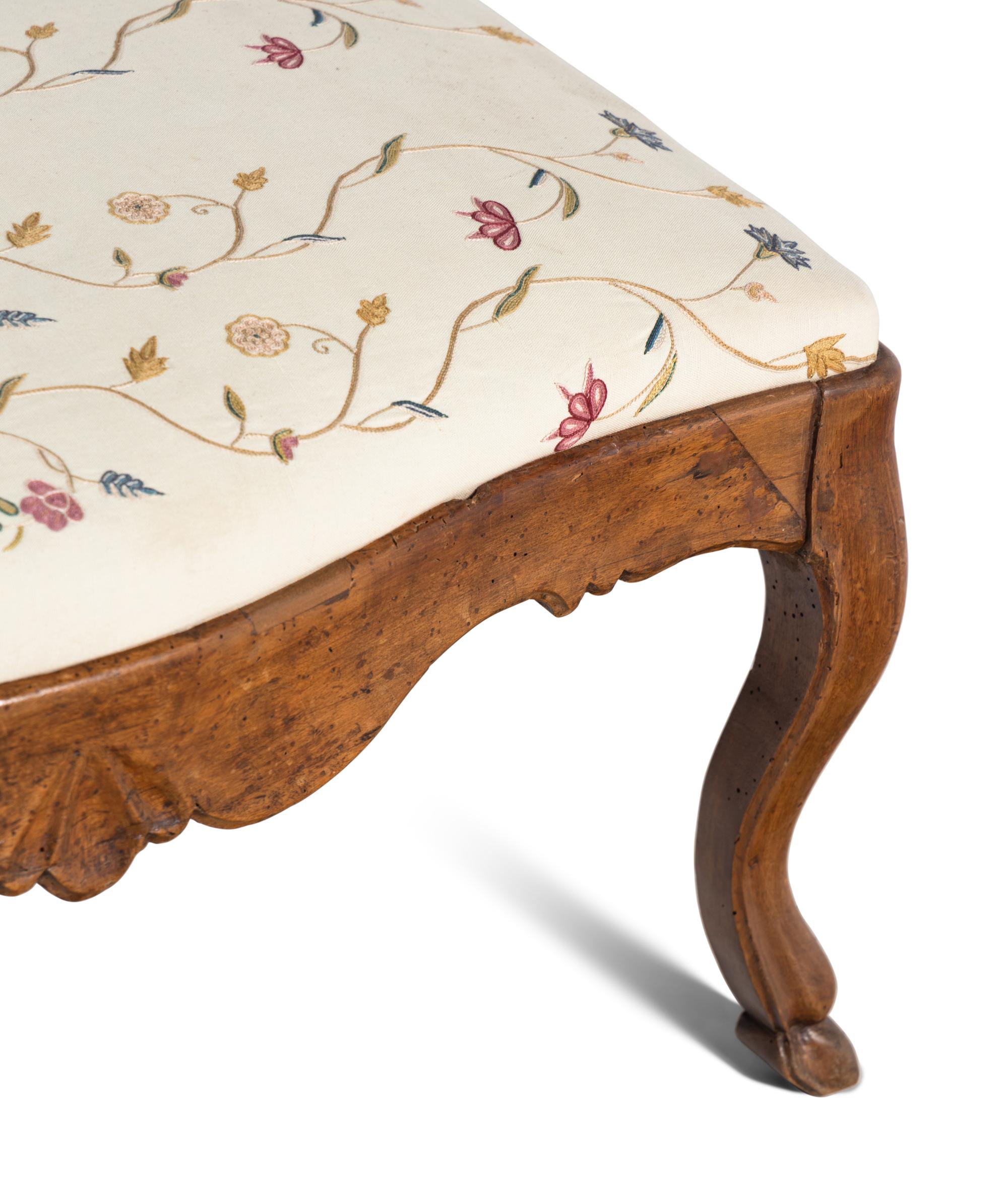 Italian Rococo Style Serpentine Front Benches
