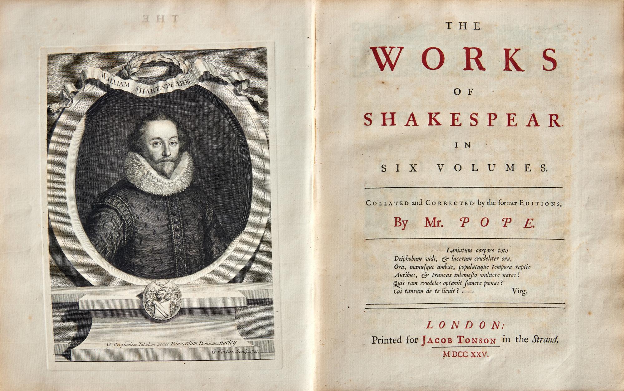 [Literature] [Pope, Alexander] Shakespeare, William. The Works of Shakespear