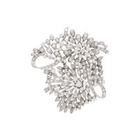 DIAMOND FLOWER BROOCH