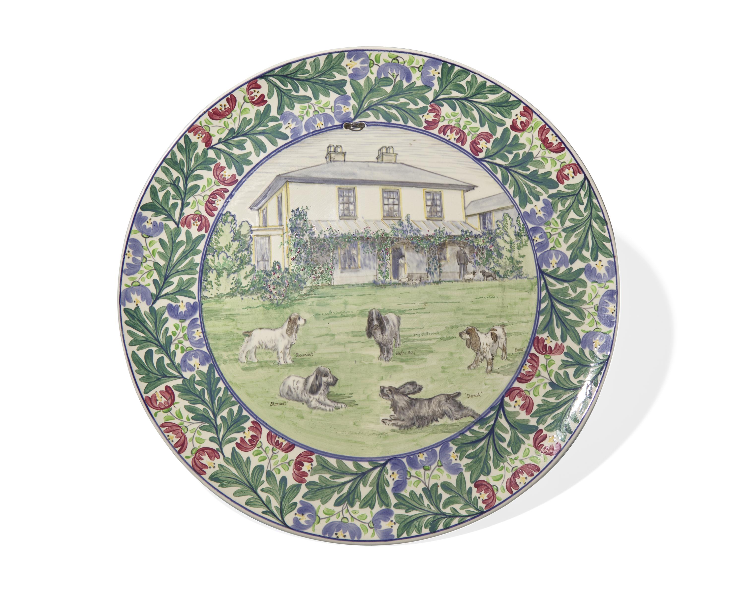 A Wedgwood Painted Ceramic Charger