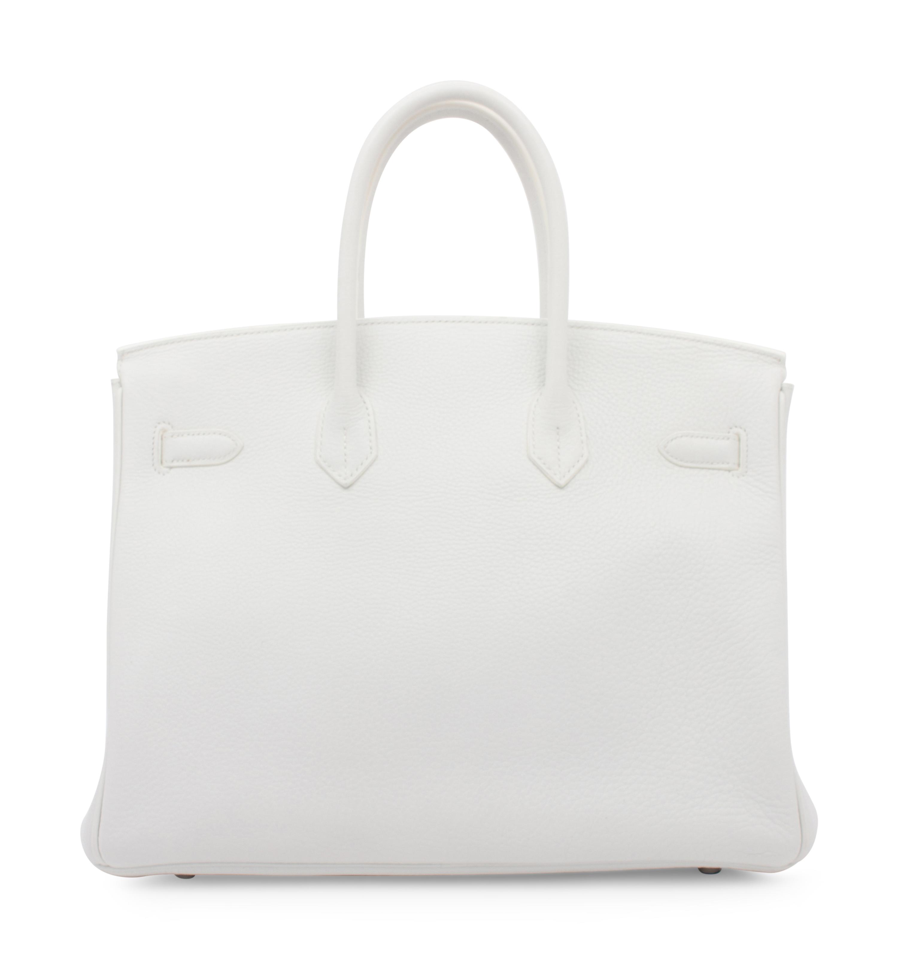 Hermès White 35cm Birkin Bag, 2008