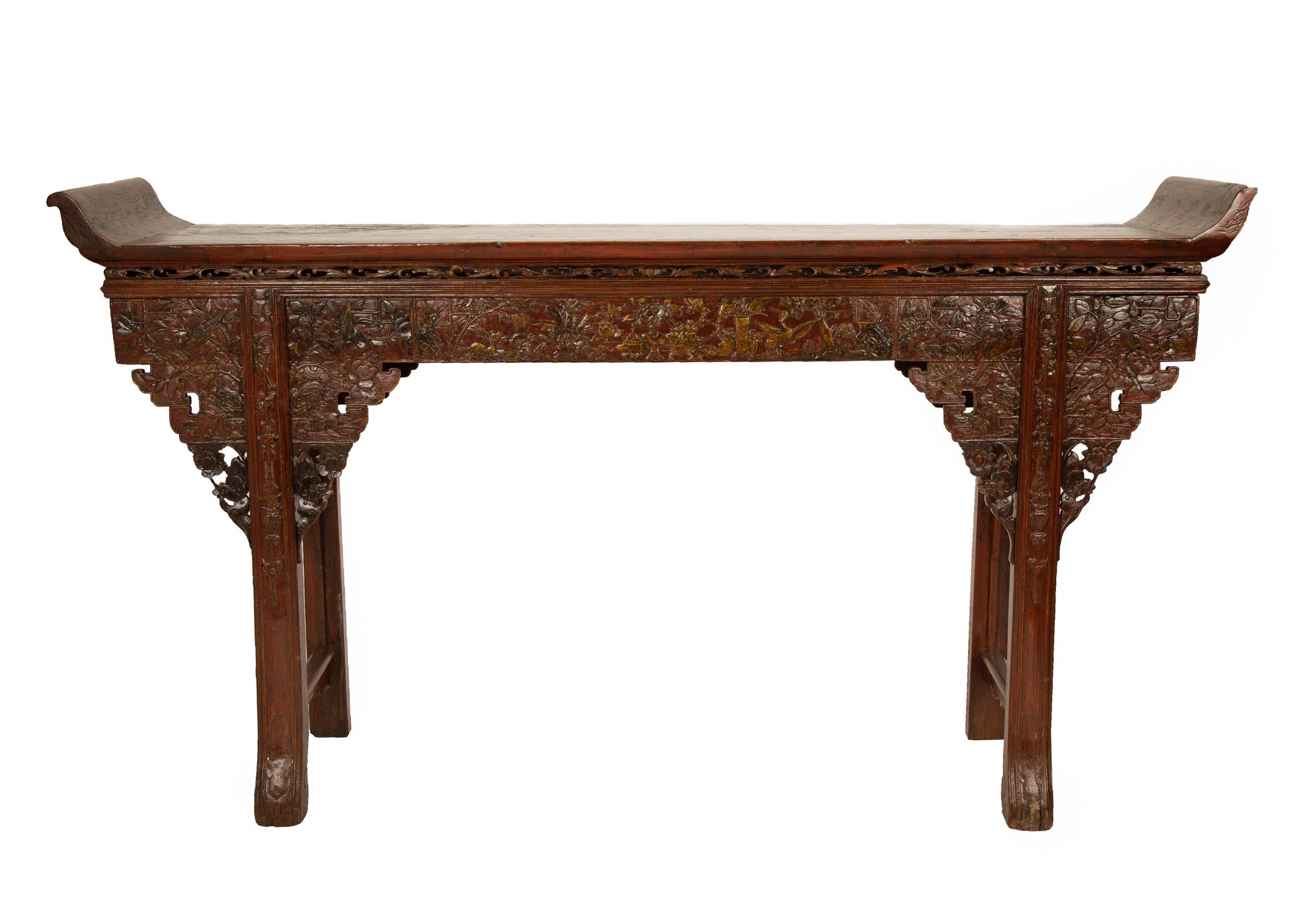 A Chinese Painted Hardwood Altar Table — 19TH/20TH CENTURY