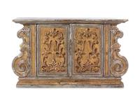 A Venetian Style Painted Console Cabinet