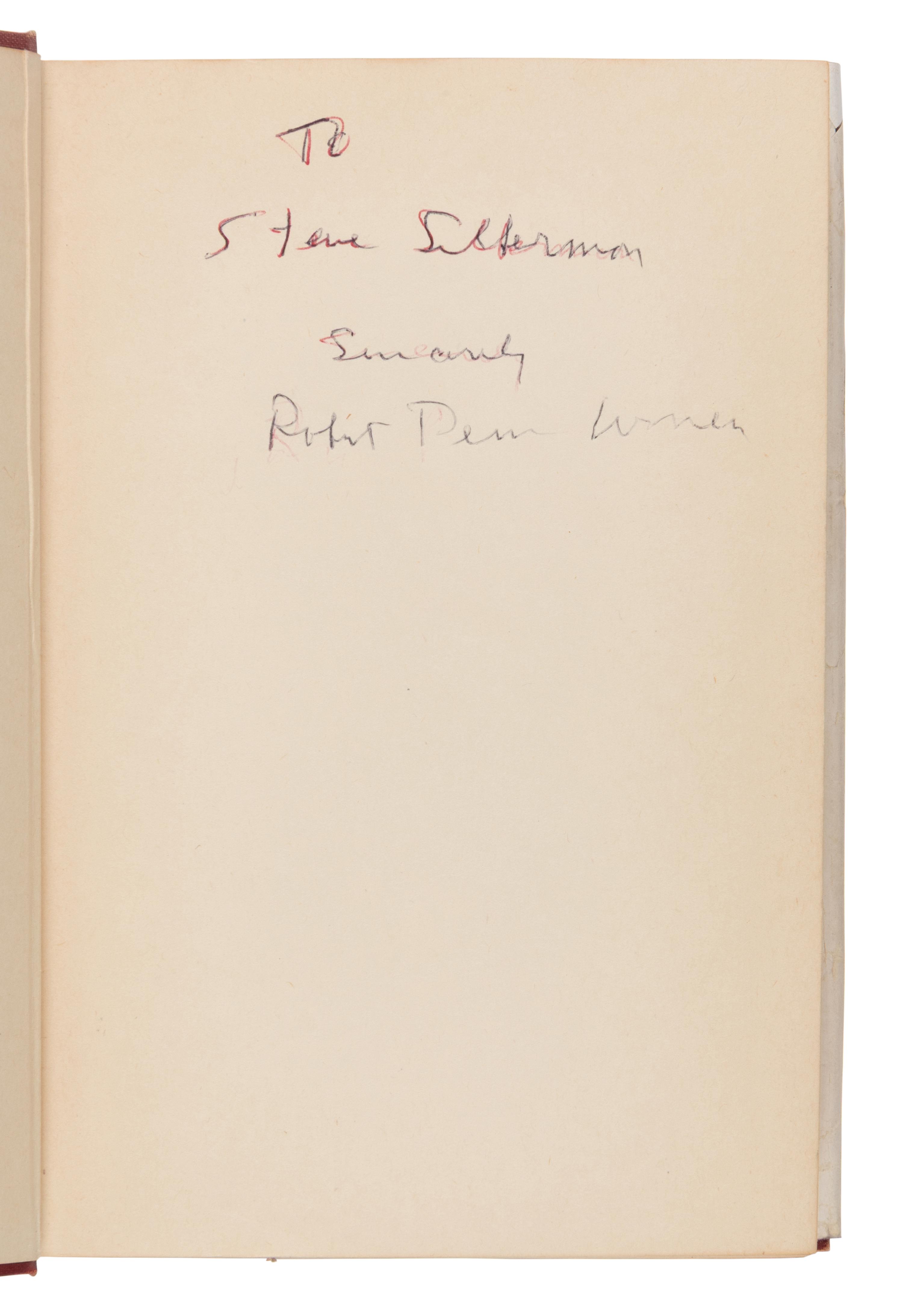 Warren, Robert Penn (1905-1989). All The King's Men . New York: Harcourt, Brace and Company, 1946.