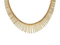 YELLOW GOLD FRINGE NECKLACE