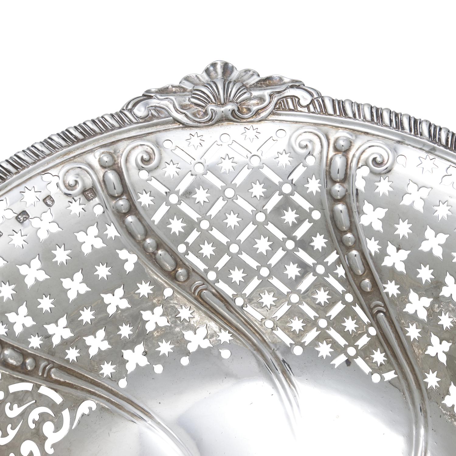 A George III Pierced and Engraved Silver Cake Basket