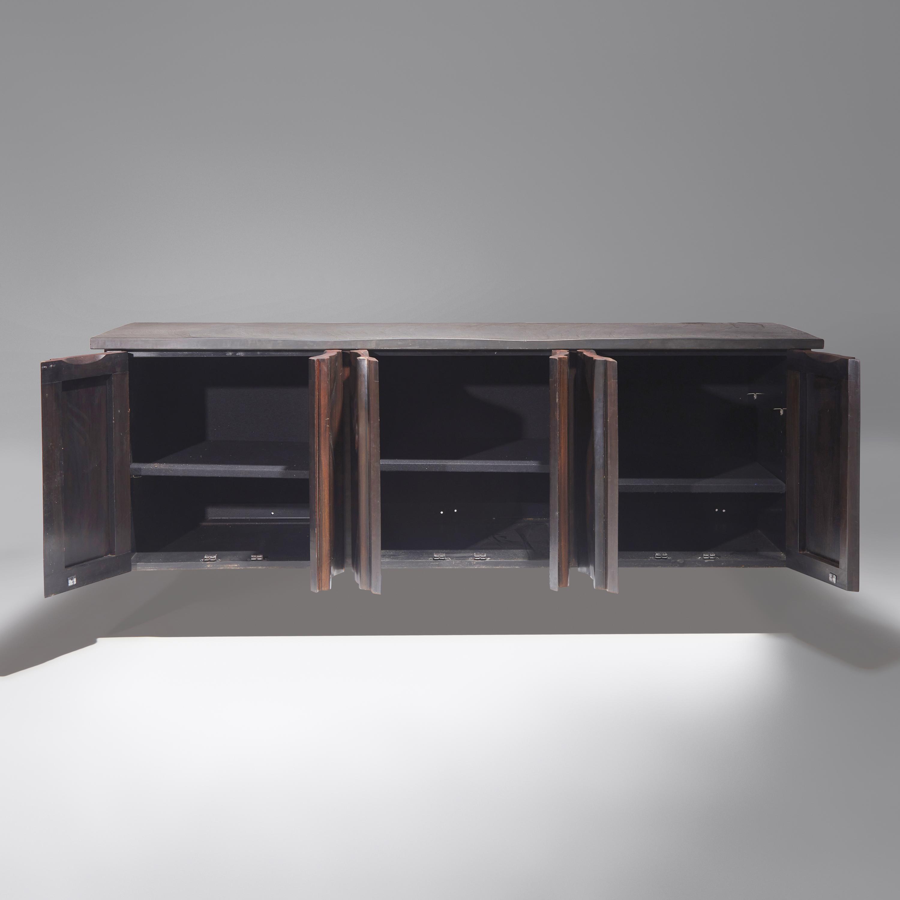 Phillip Lloyd Powell (American, 1919–2008) — Wall-Mounted Cabinet with Slate Top, c. 1970