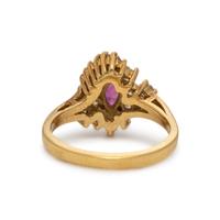 Ruby, Diamond, and Yellow Gold Ring