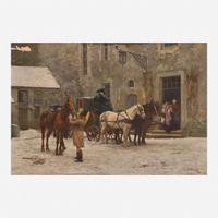 Charles Edouard Edmond Delort (French, 1841–1895) The Arrival of the Coach