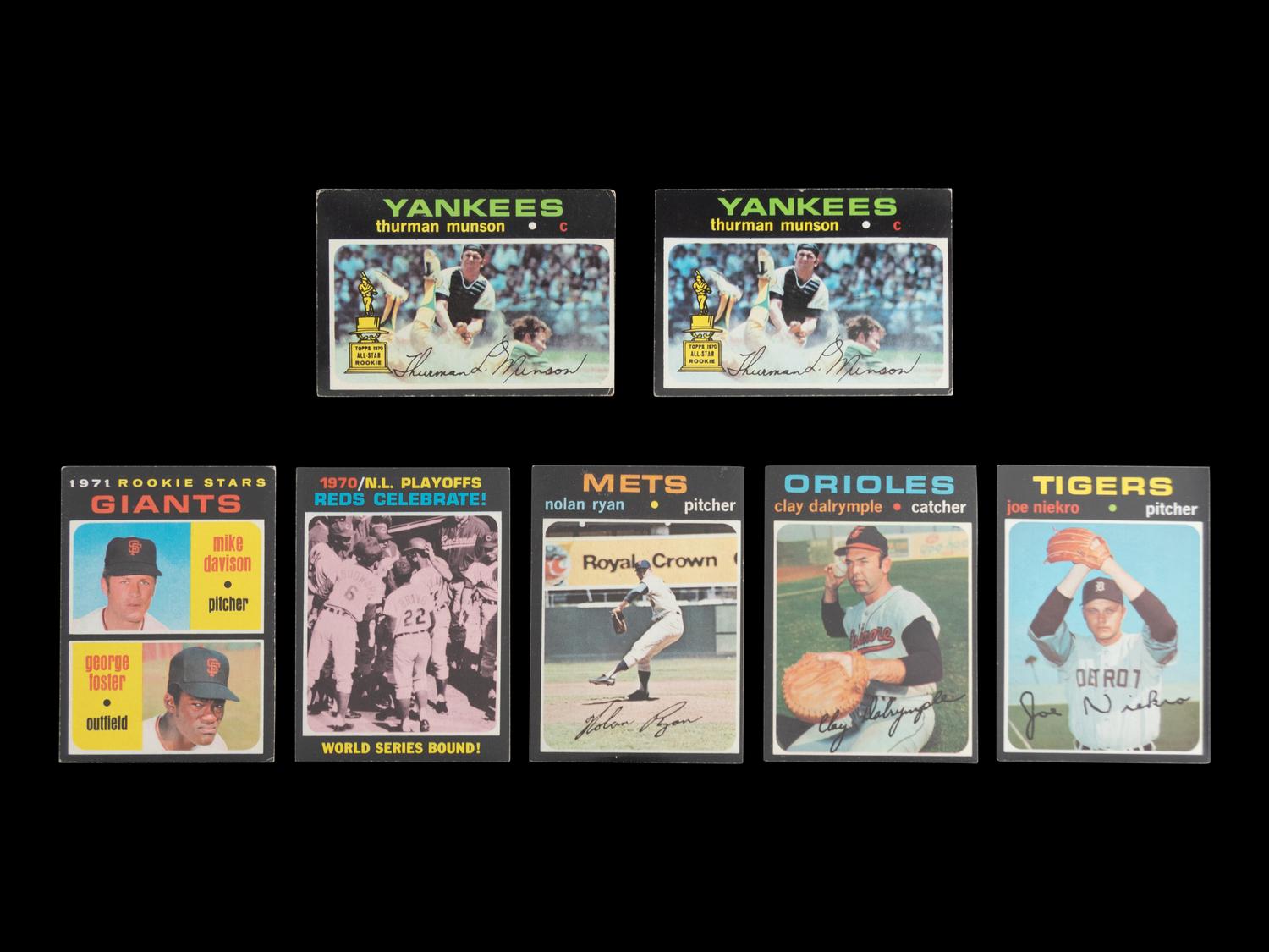 A Group of 28 1971 Topps Baseball Cards Featuring Multiple Hall of Famers and Notables (Including Roberto Clemente and Reggie Jackson),