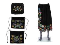 Anishinaabe Beaded Skirt, Half Leggings, and Pillow Case
