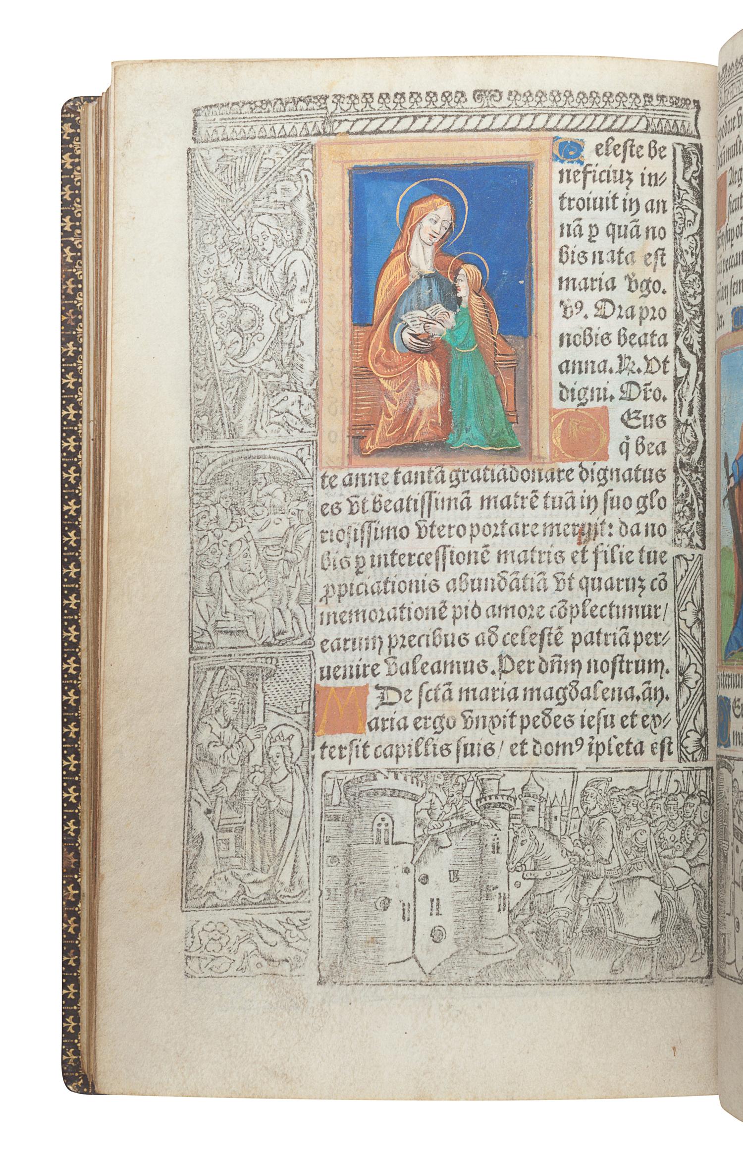 HORAE, Use of Rome. Hore beate marie virginis s[e]c[un]d[u]m usum ecclesie romane totaliter ad longum cum multis suffragiis et orationibus . Paris: Gilles Hardouin for Germain Hardouin, [ca 1521, calendar for 1521-1540].