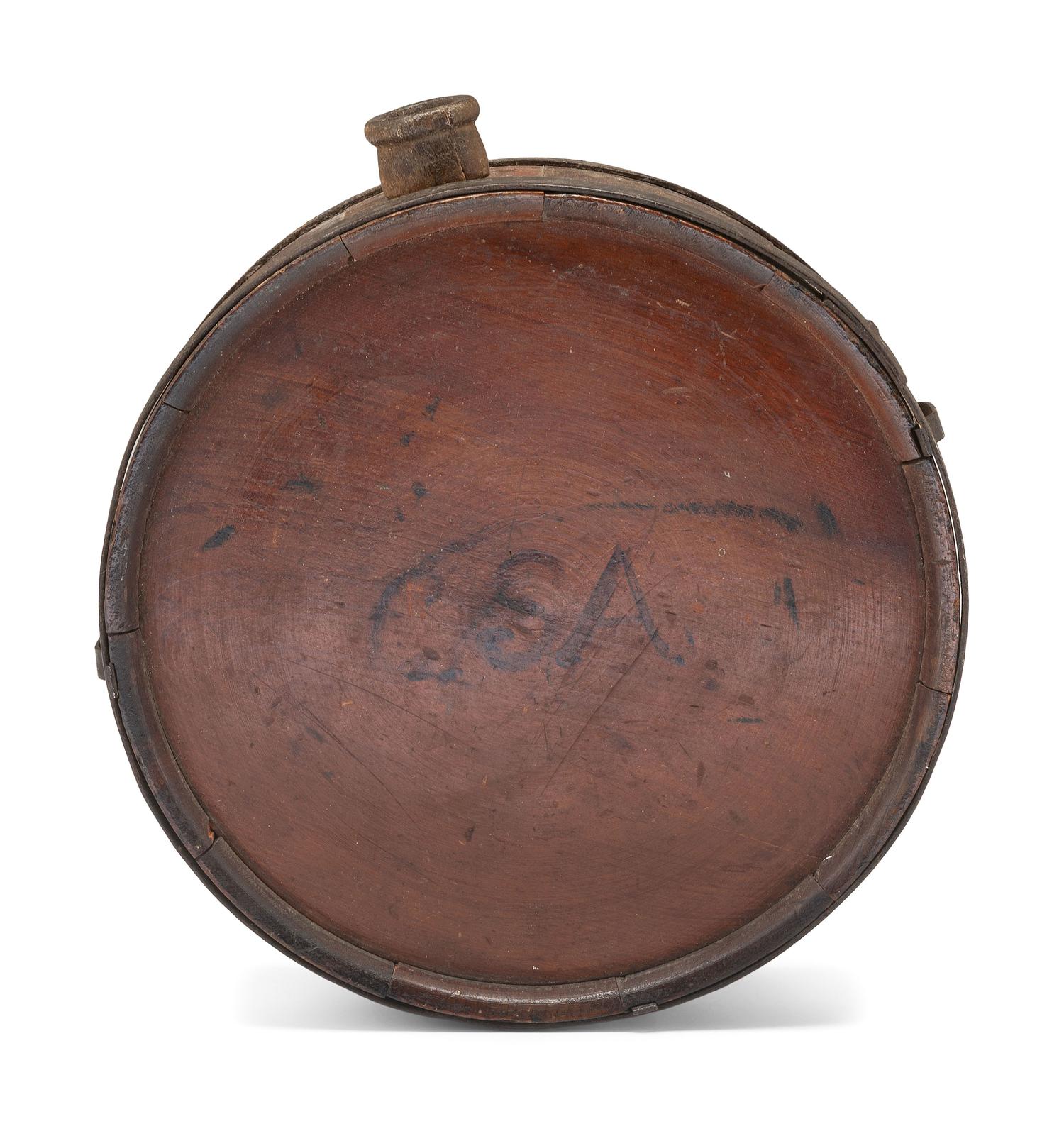 [CIVIL WAR]. Confederate cedar canteen.