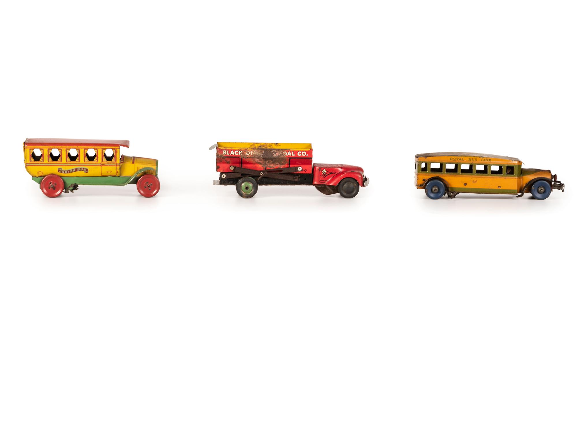 Five Tin Lithograph Vehicles