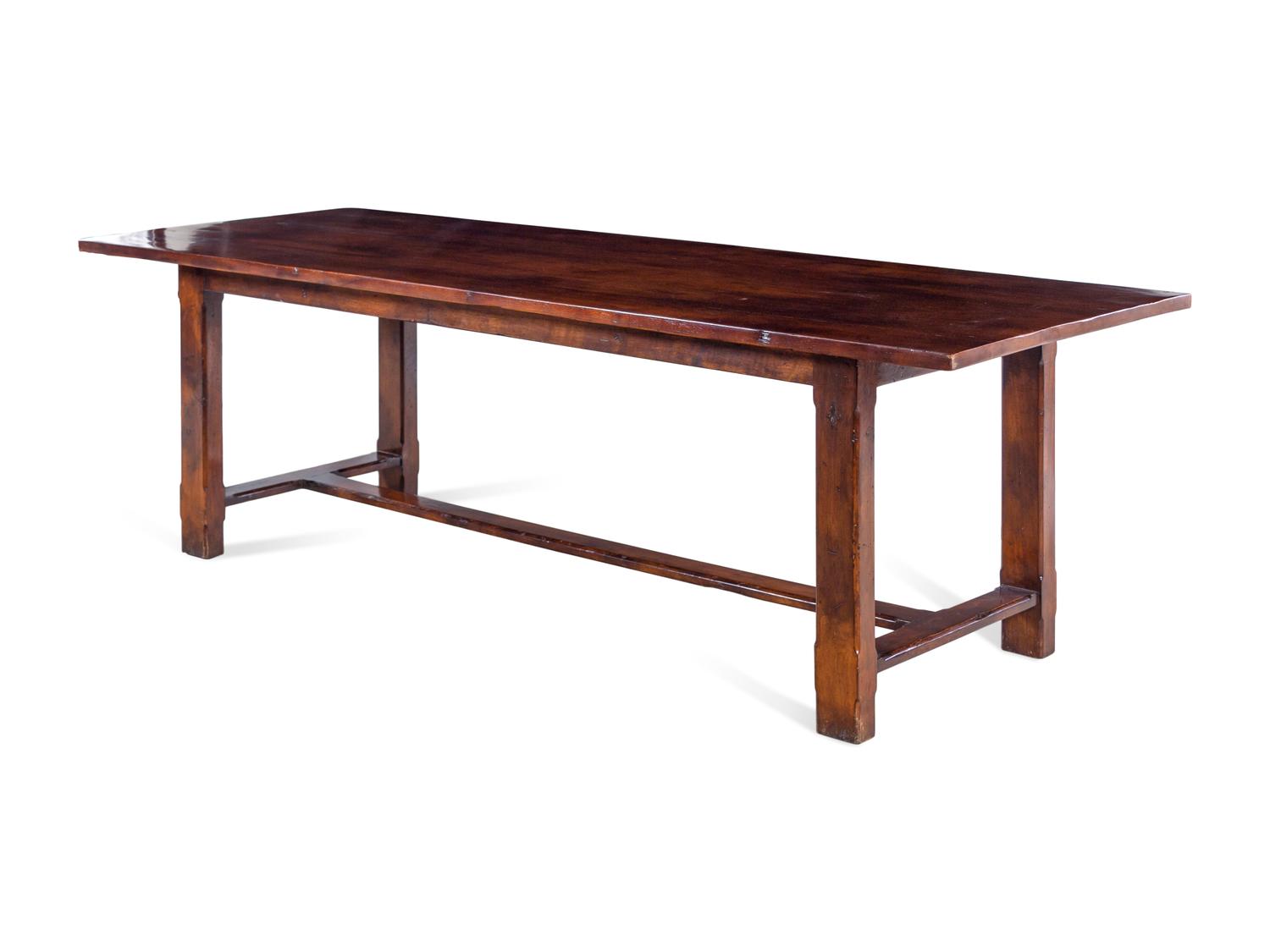 A Contemporary Walnut Trestle Table