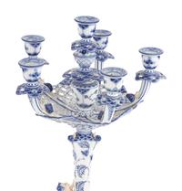 A Pair of Royal Copenhagen Porcelain Candelabra