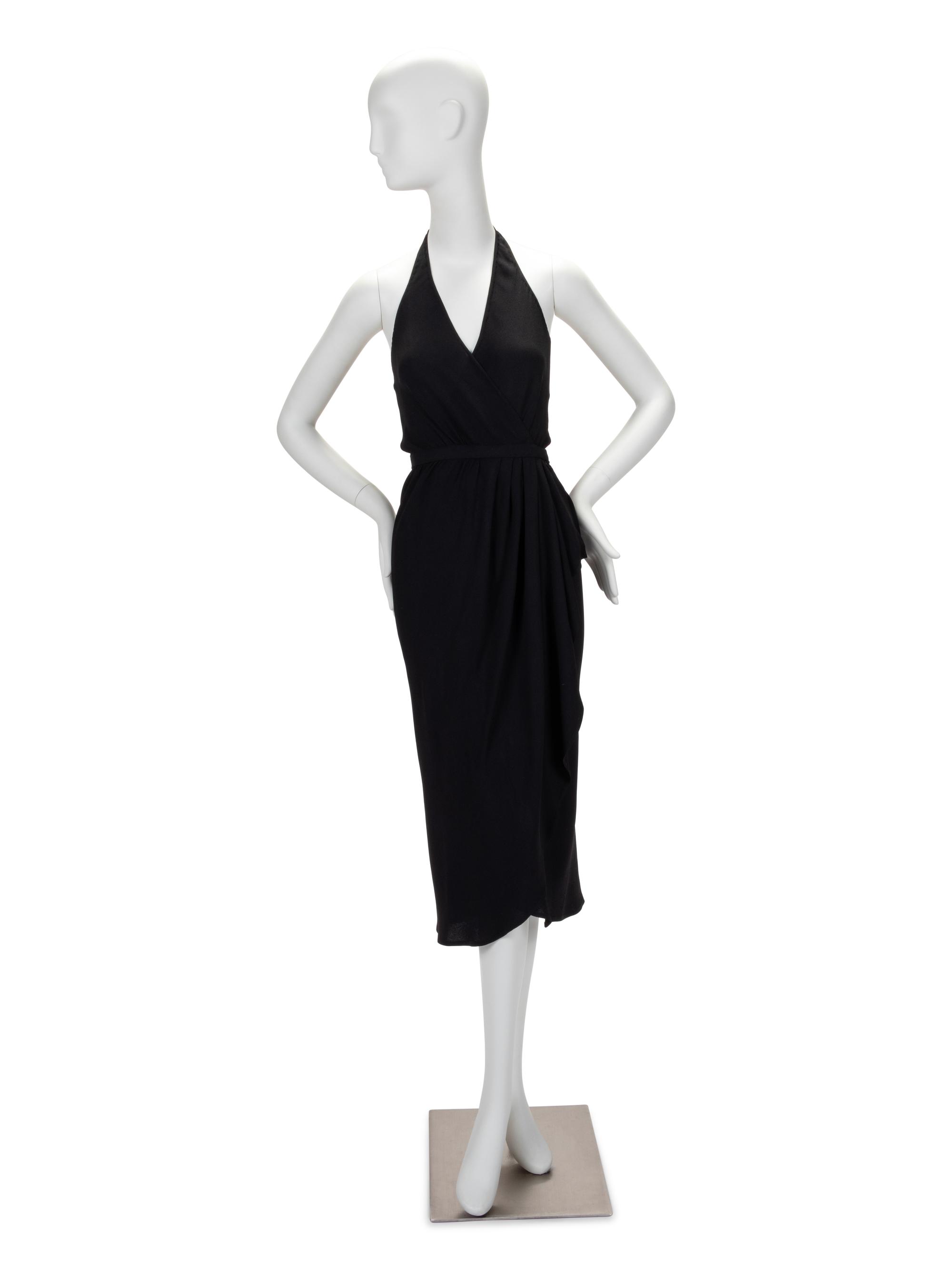 Halston Black Halter Dress, 1970s