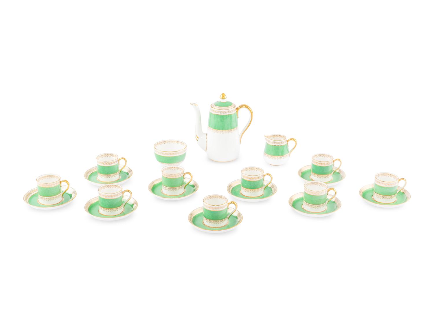 A Staffordshire Porcelain Coffee Service