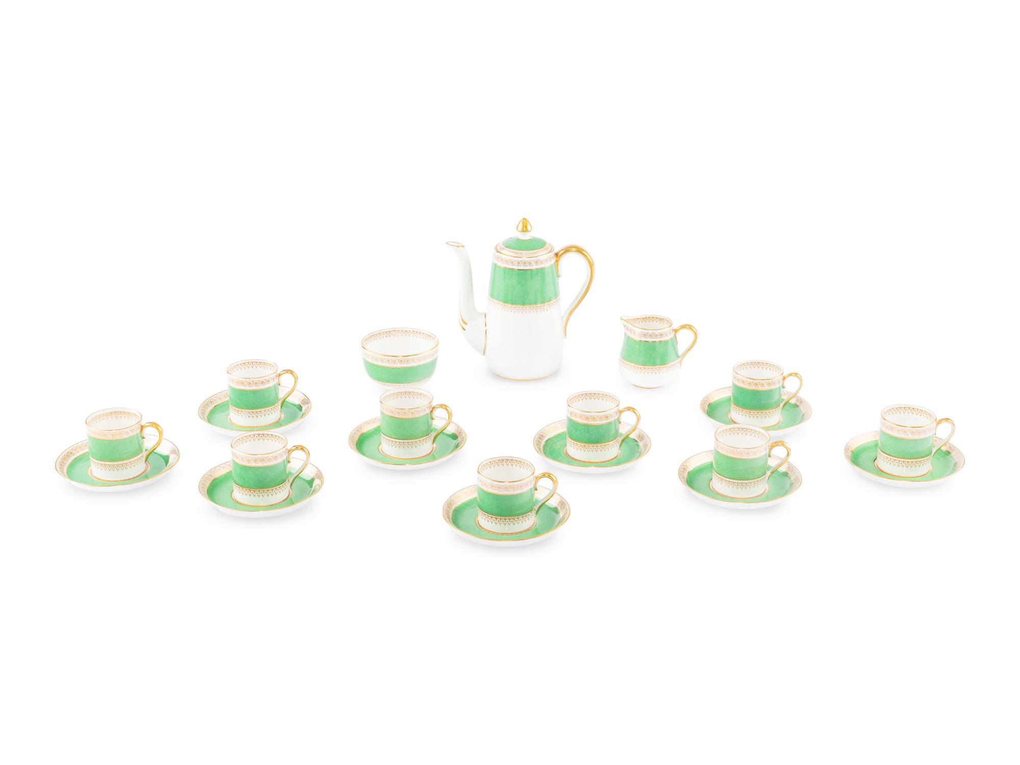 A Staffordshire Porcelain Coffee Service