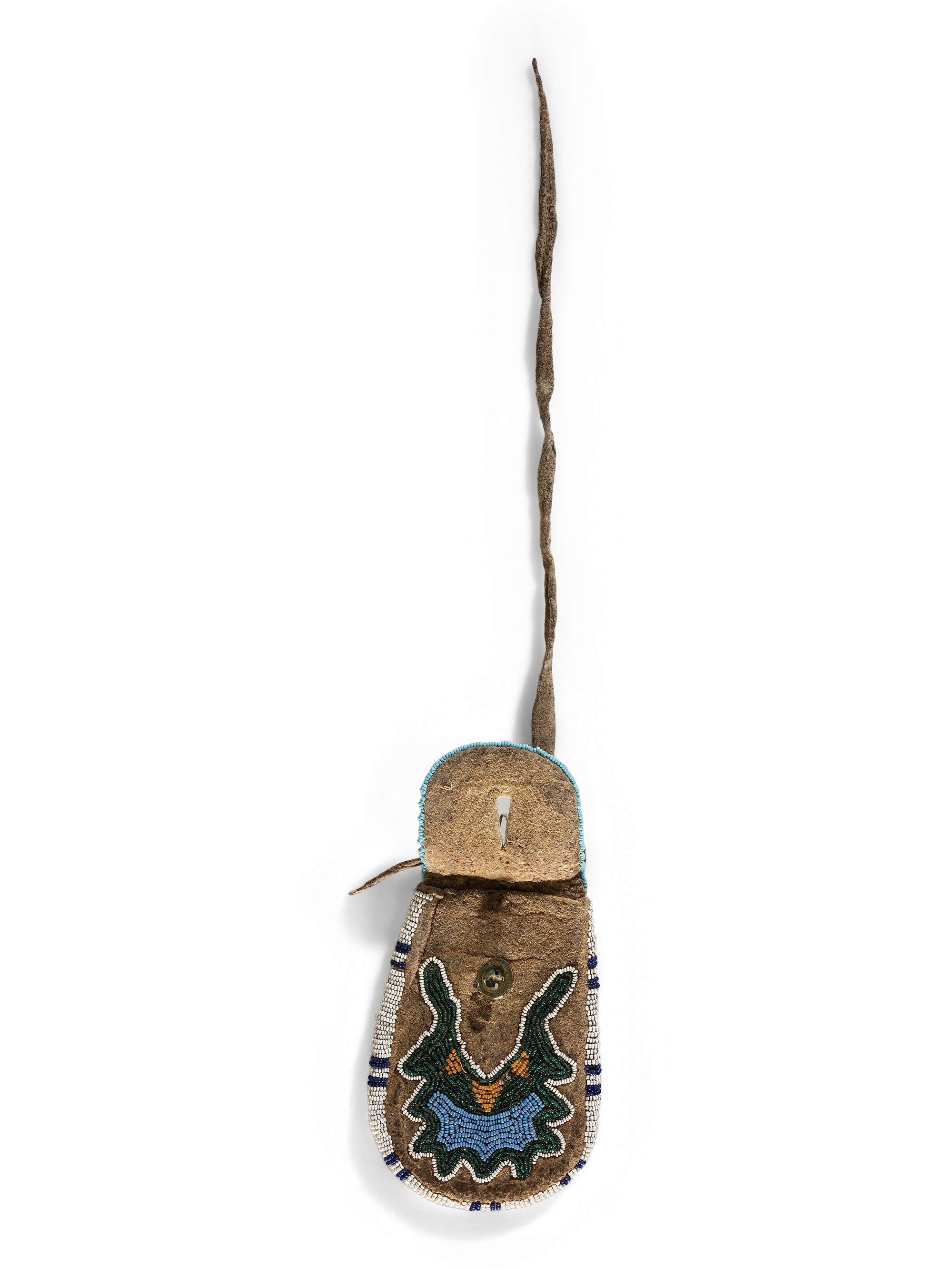 Apsáalooke [Crow] Beaded Hide Pouch