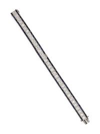 ART DECO, DIAMOND AND SYNTHETIC SAPPHIRE BRACELET
