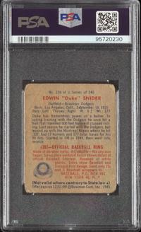 A 1949 Bowman Duke Snider Rookie Baseball Card No. 226 (PSA 1)