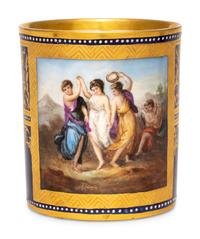 A Vienna Porcelain Coffee Can