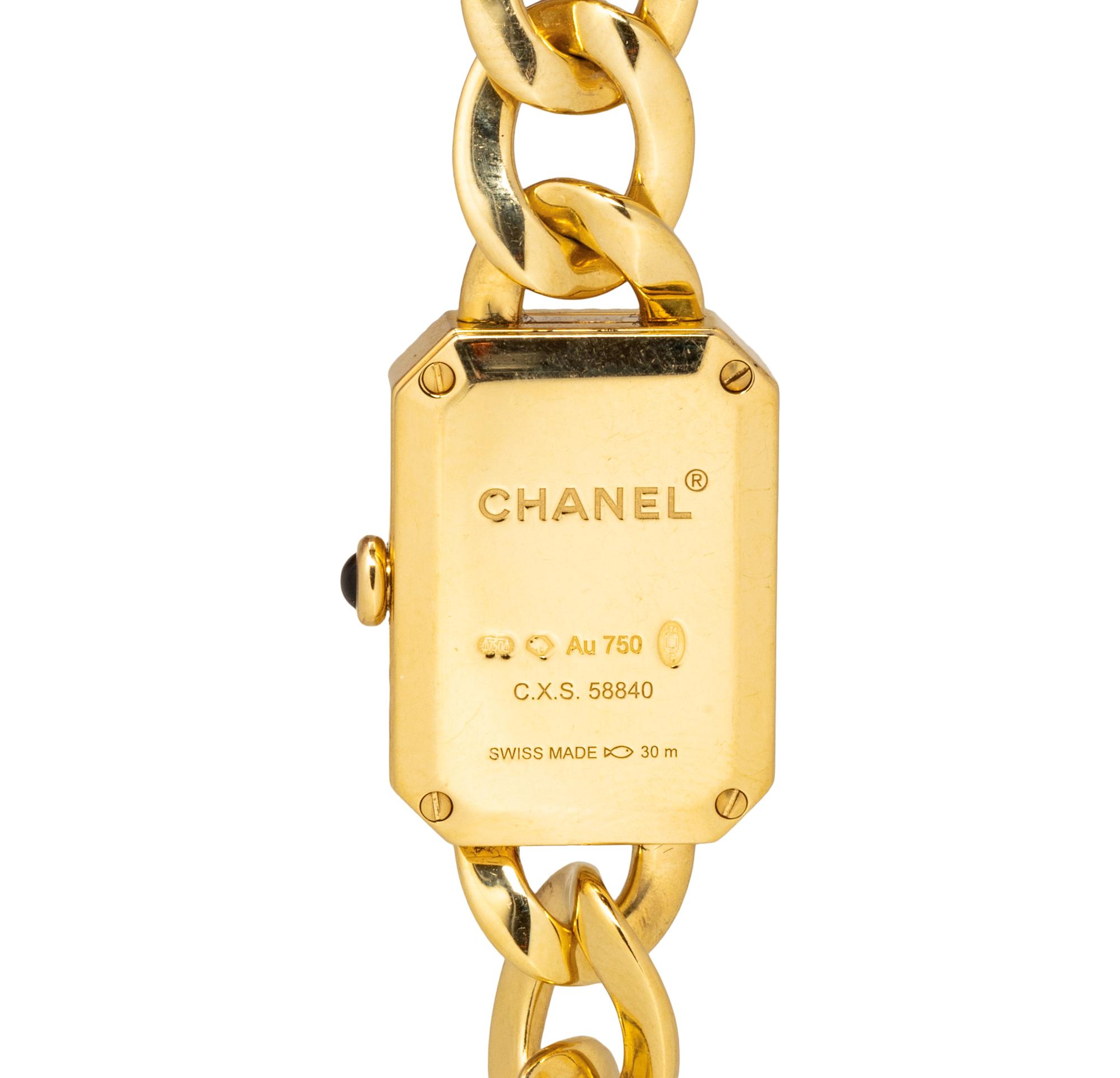 CHANEL, 18K YELLOW GOLD AND DIAMOND 'PREMIER CHAINE' WATCH
