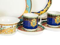 A Versace for Rosenthal Porcelain Le Roi Soleil Pattern Partial Dinner Service — 20th Century
