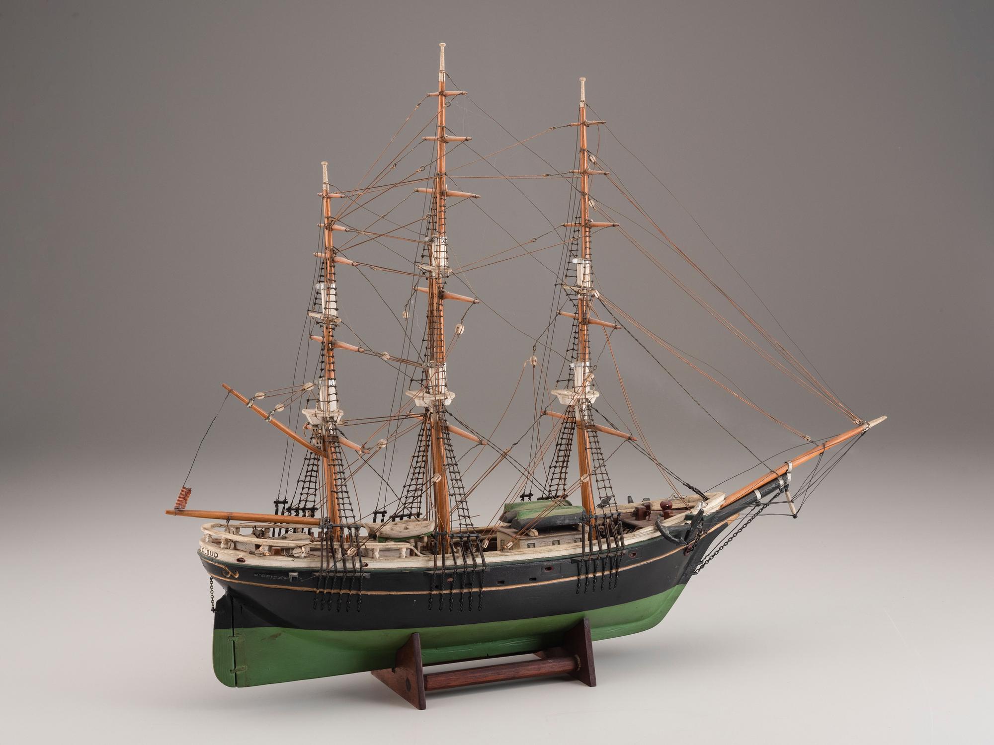 A Carved and Painted Wood Model of the Clipper Ship Flying Cloud