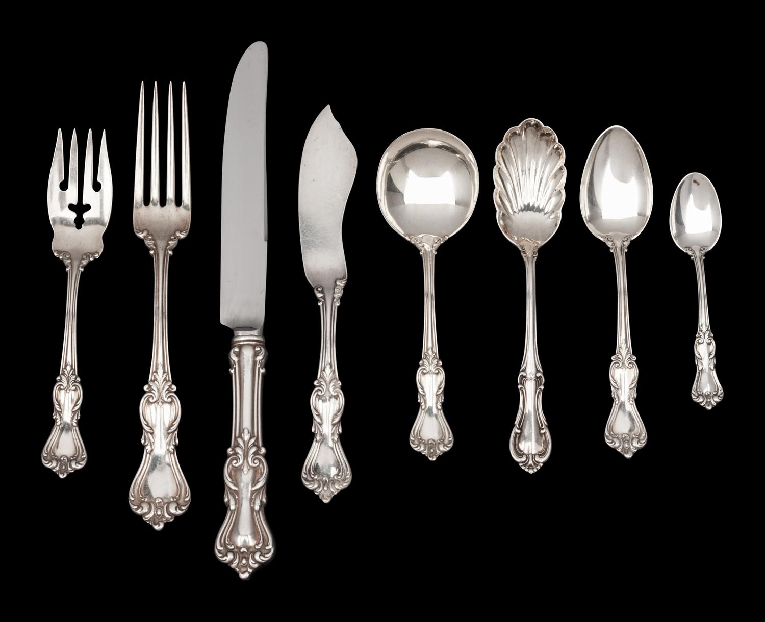 An American Silver Flatware Service