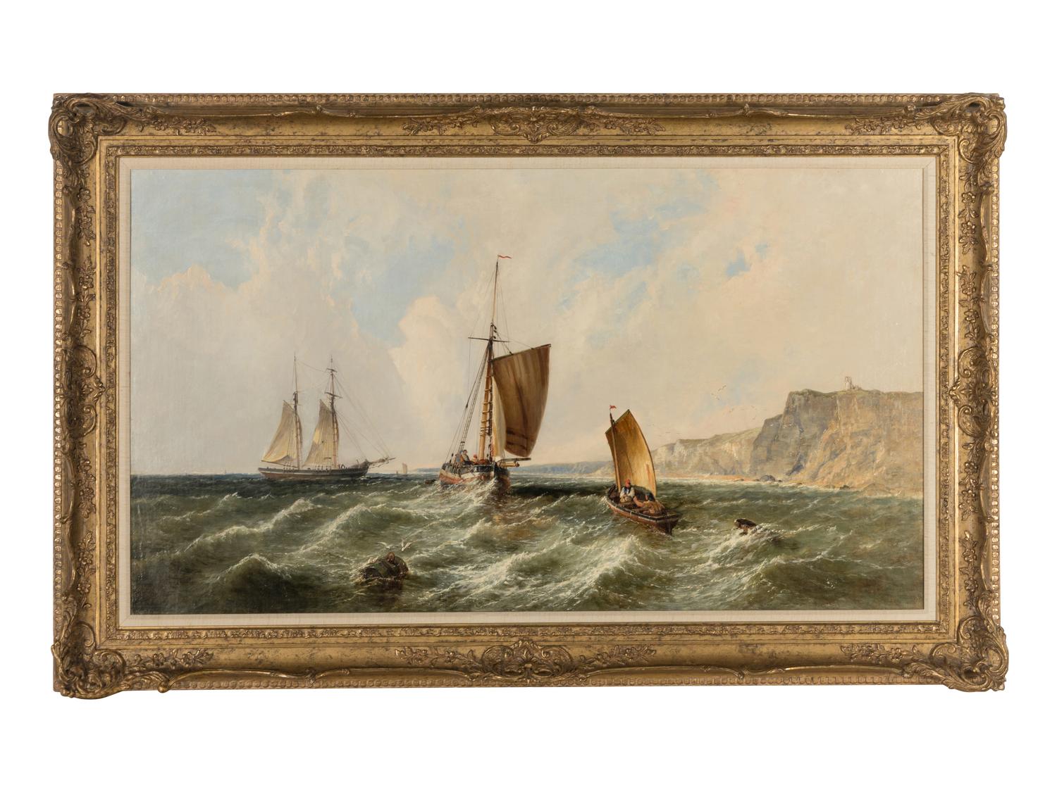 Coastal View and Shipping , 1863
