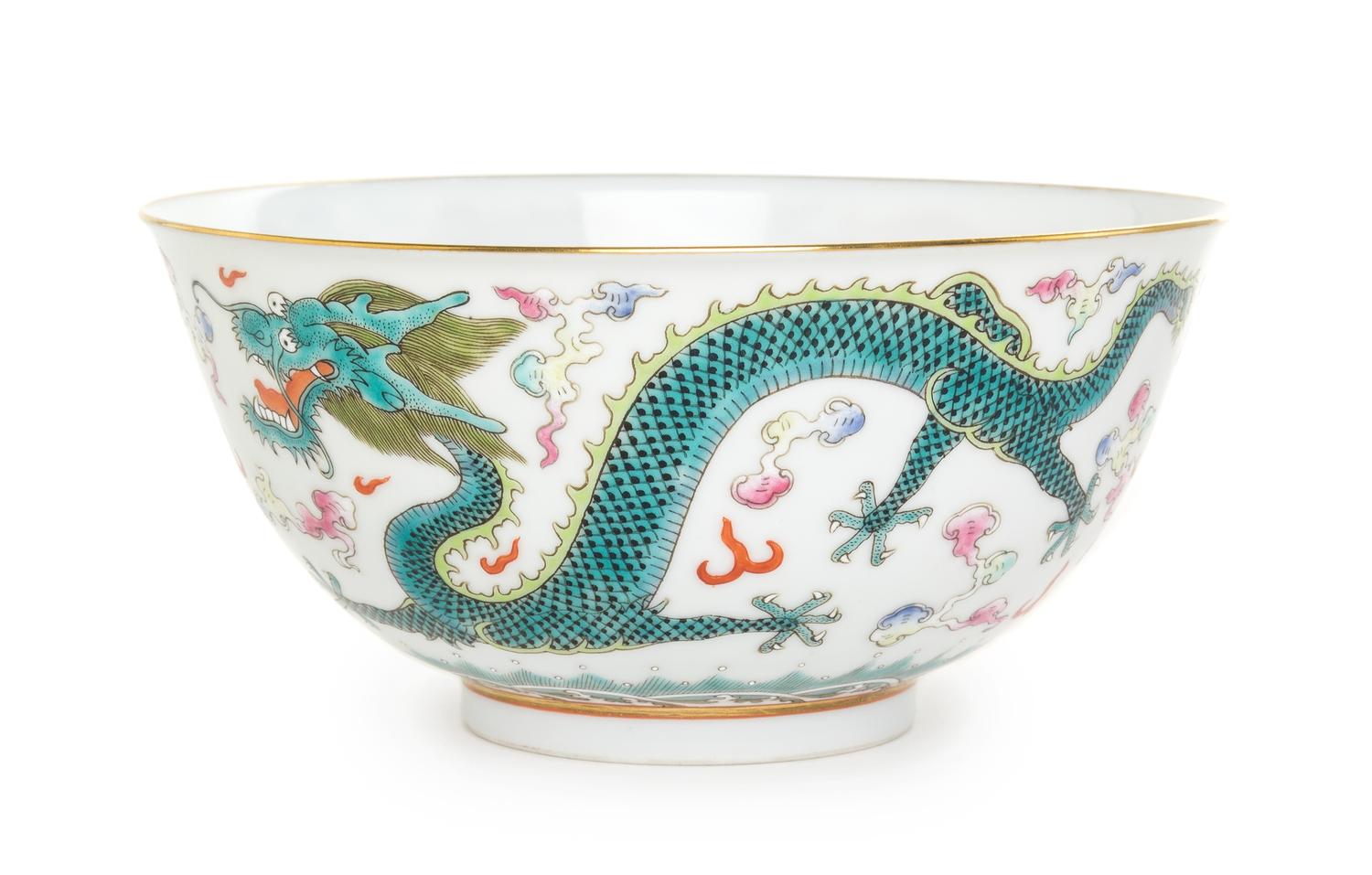 A Famille Rose Porcelain Bowl Diameter 5 3/4 inches.