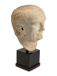 A Continental Marble Head of a Man