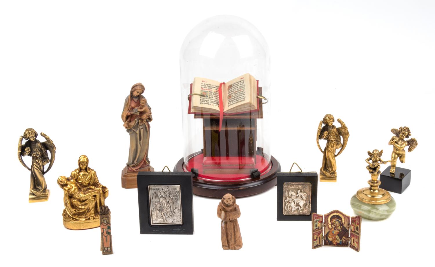 A Group of Ecclesiastical Articles Height of tallest 4 5/8 inches. — Various Makers