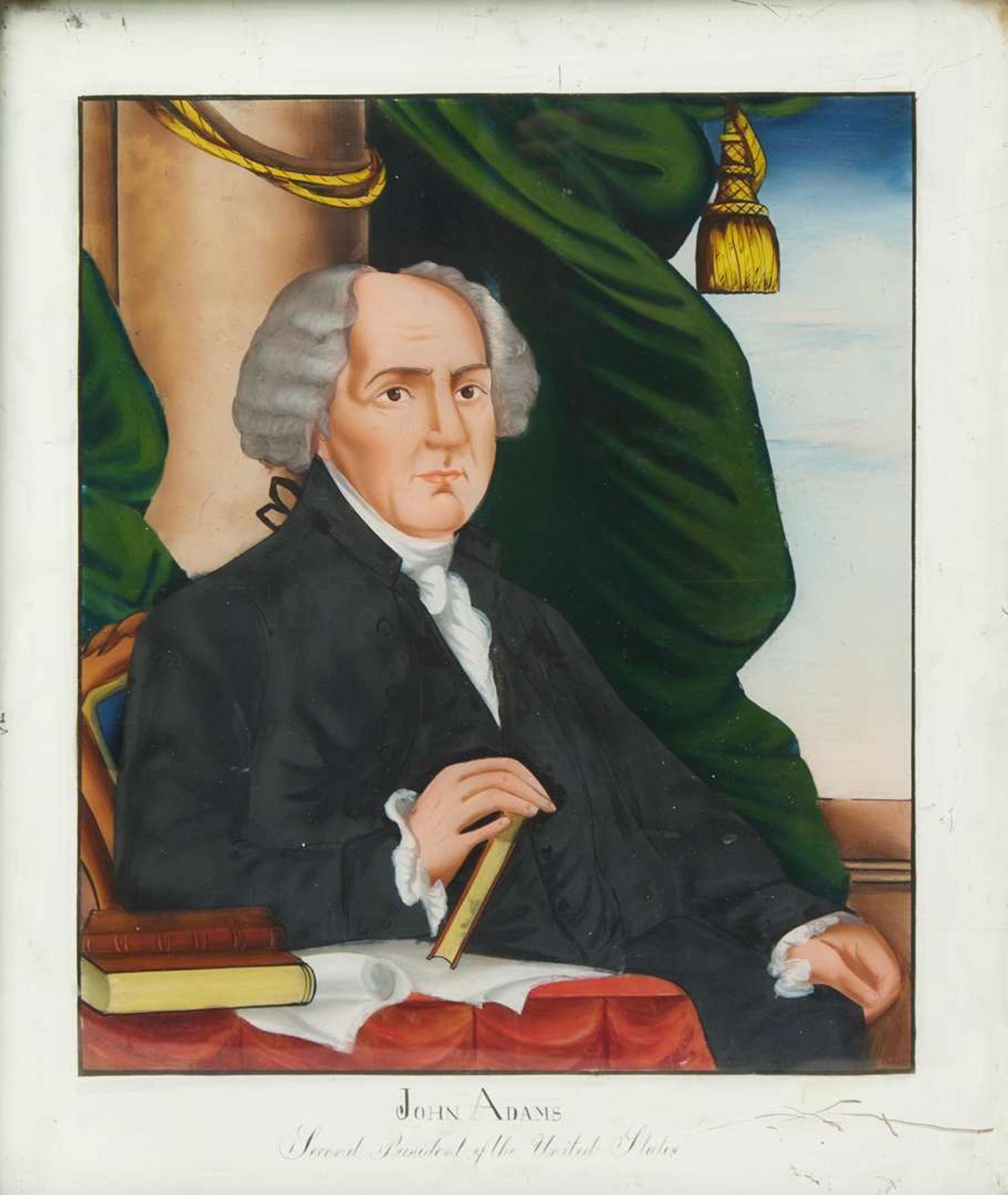 After Gilbert Stuart (1755-1828), Two Presidential portraits: John Adams and Thomas Jefferson