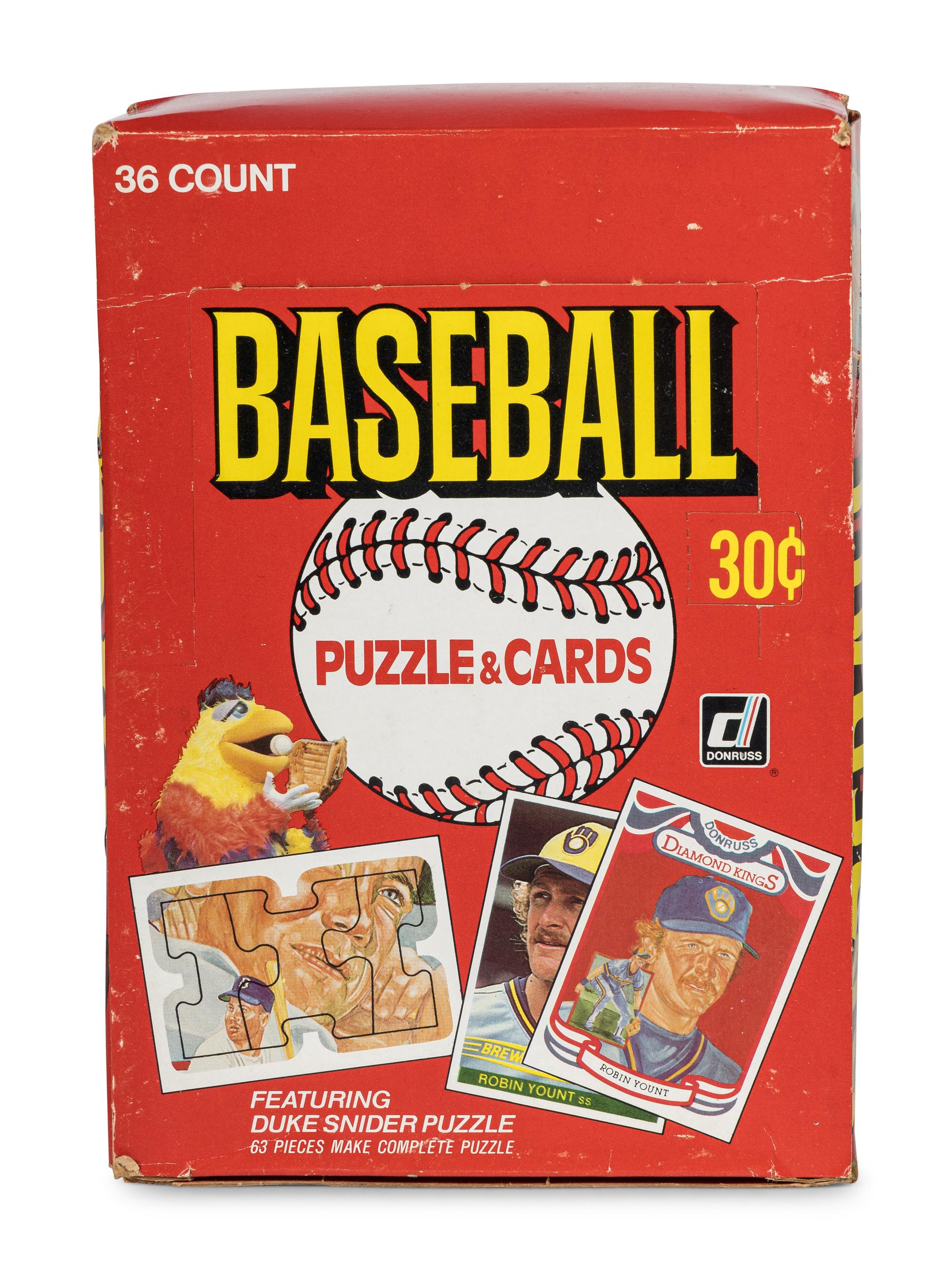 A Box of 1984 Donruss Baseball Cards (36 Packs, Possible Don Mattingly Rookie)