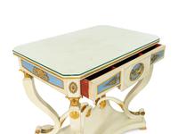 A Cream-Painted and Parcel Gilt Center Table